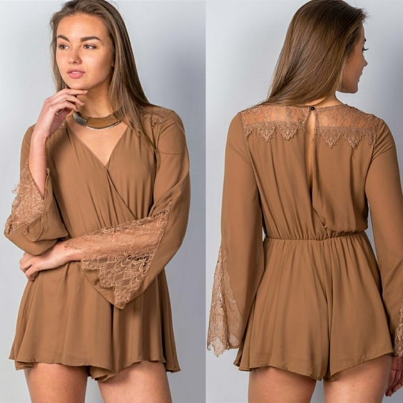 KHAKI ROMPER - Picture 1 of 5